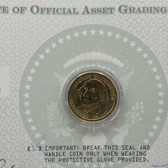 2007 Presidential Dollar Coin Set Certificate of Asset Grading Uncirculated Gift - Picture 3 of 6
